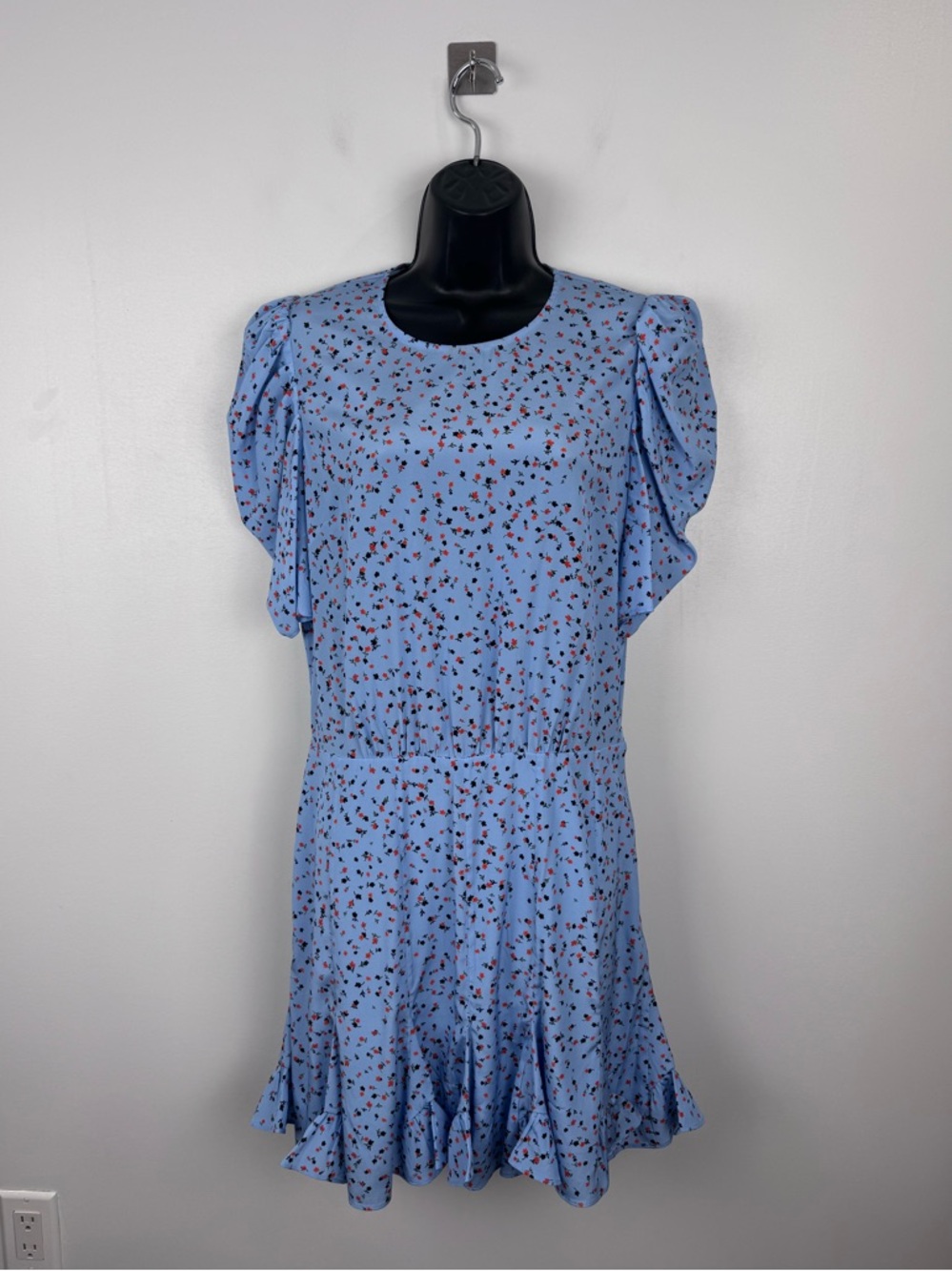 Veronica Beard Women Lila‎ Puff Sleeve Floral Print Mini Dress Size 6